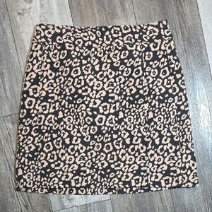 Ann Taylor LOFT Spotted Cheetah Print A-line Skirt Size 6